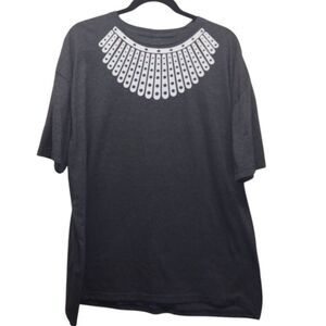 I Dissent Collar T-Shirt Ruth Bader Ginsburg RBG Women's Black XXL